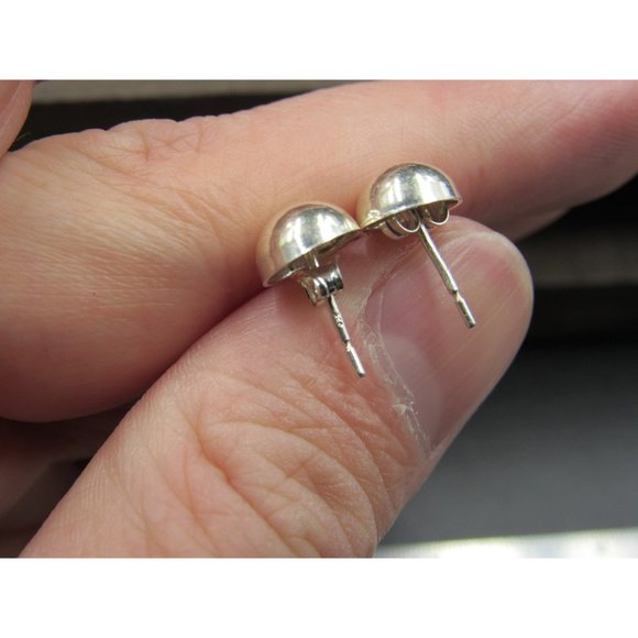 Sterling Silver Orange Semi Precious Stone Large Earrings Vintage Wedding - Picture 5 of 7